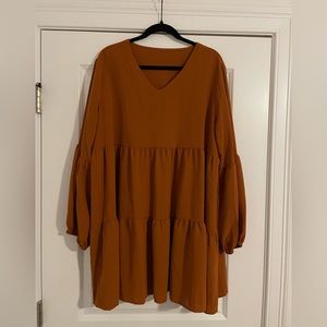 Tiered Rust Babydoll Dress. Size XL. No Tags.